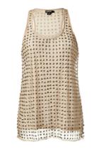 Dkny Dkny Sequin Embellished Racerback Tank Top - None