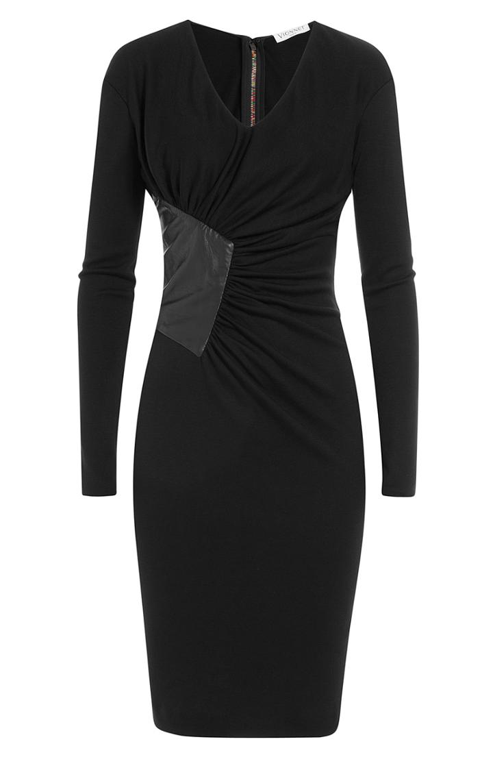 Vionnet Virgin Wool Dress With Leather