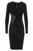 Vionnet Virgin Wool Dress With Leather
