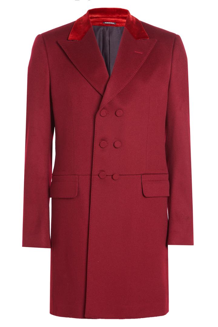 Alexander Mcqueen Alexander Mcqueen Wool Coat With Velvet