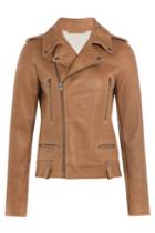 Joseph Joseph Leather Biker With Shearling Lining - Camel