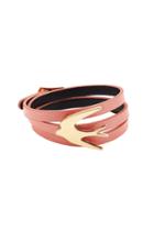 Mcq Alexander Mcqueen Mcq Alexander Mcqueen Swallow Triple Wrap Leather Bracelet - Pink