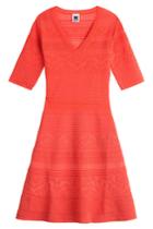 M Missoni M Missoni Textured Knit Dress - Orange