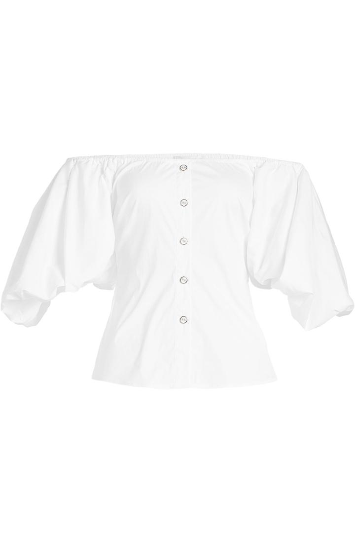 Caroline Constas Caroline Constas Jolie Off-shoulder Cotton Blouse