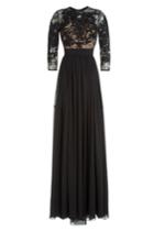 Elie Saab Elie Saab Lace Top Evening Gown - Black