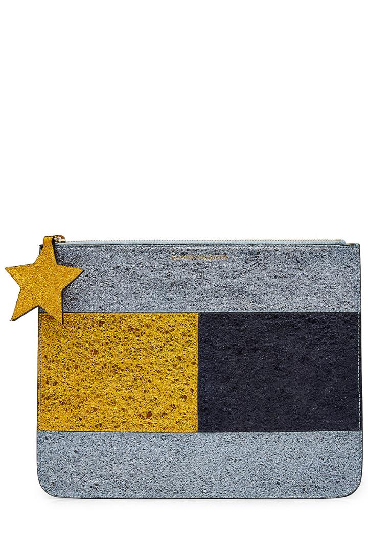 Hilfiger Collection Hilfiger Collection Metallic Leather Pouch
