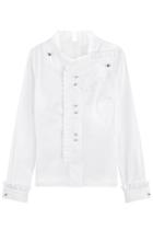 Peter Pilotto Peter Pilotto Embellished Cotton Blouse With Pleats