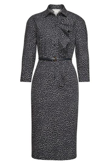 Max Mara Max Mara Vicky Printed Cotton Dress With Ruffles
