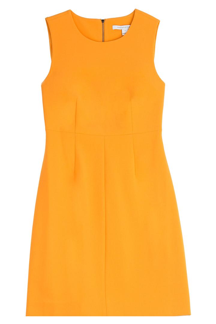 Diane Von Furstenberg Diane Von Furstenberg Stretch Cotton Sheath - Orange