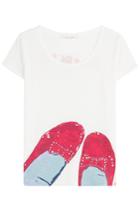 Marc Jacobs Marc Jacobs Red Shoes Printed Cotton T-shirt - White