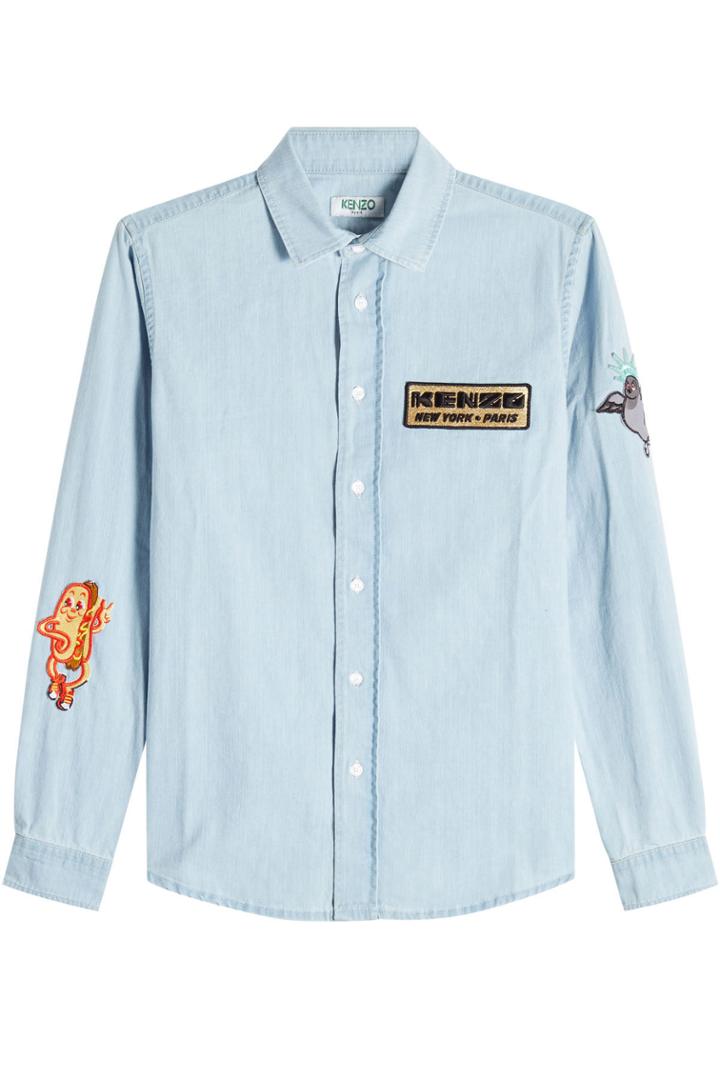 Kenzo Kenzo Denim Shirt With Patches
