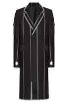 Kenzo Kenzo Striped Wool Coat - Black