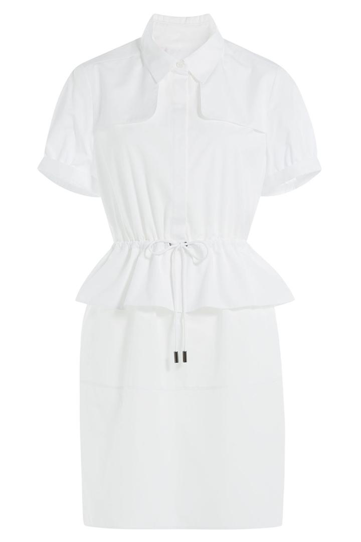 Burberry London Burberry London Cotton Dress With Peplum And Drawstring Waist