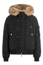 Dsquared2 Dsquared2 Down Jacket With Fur-trimmed Hood - Black