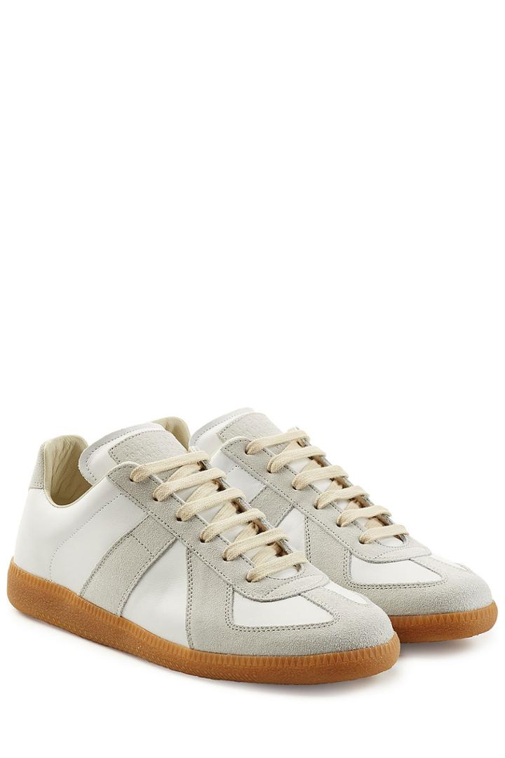 Maison Margiela Maison Margiela Replica Leather And Suede Sneakers