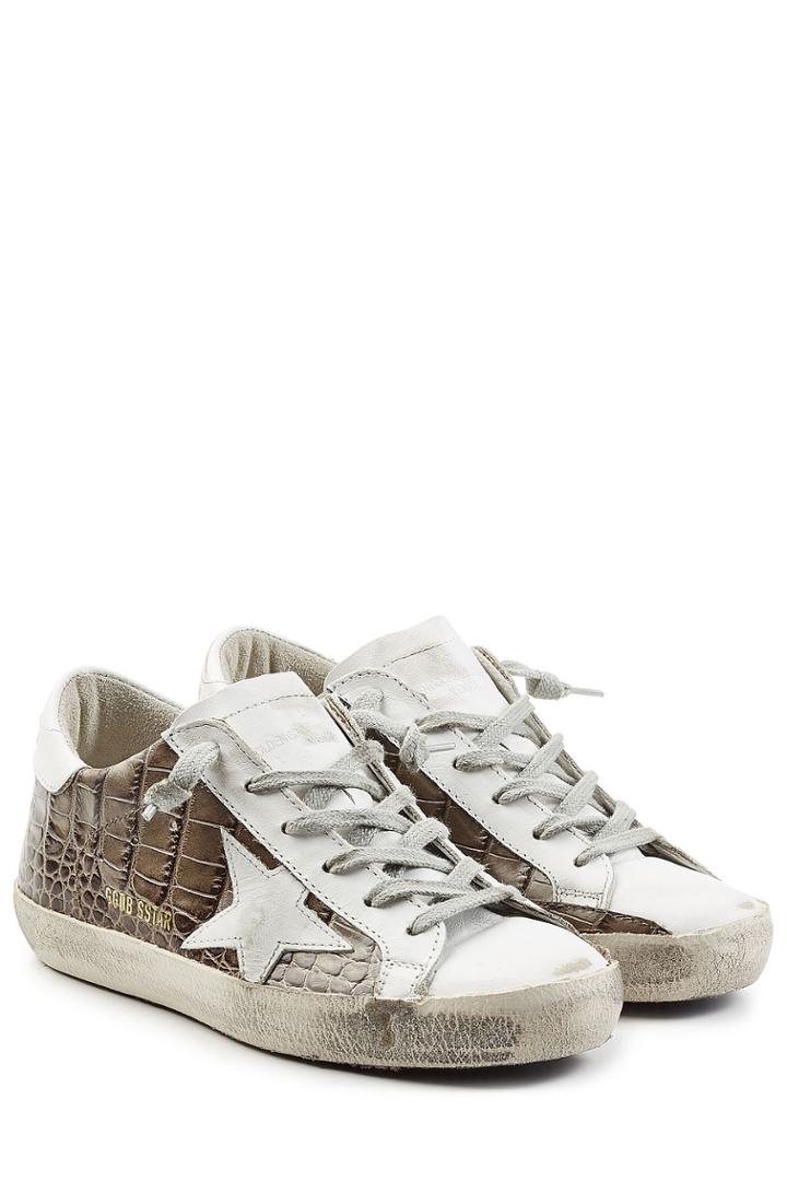 Golden Goose Golden Goose Super Star Embossed Leather Sneakers