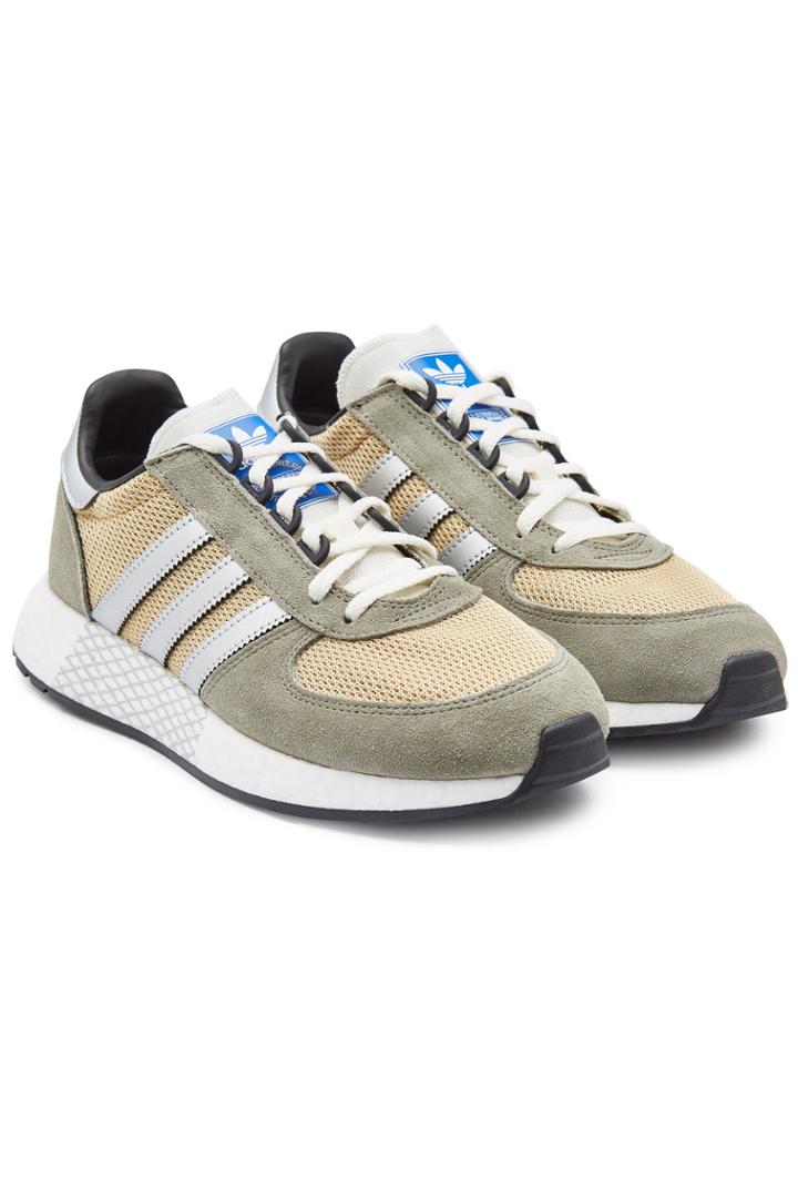 Adidas Originals Adidas Originals Marathon Tech Suede Sneakers With Leather And Mesh