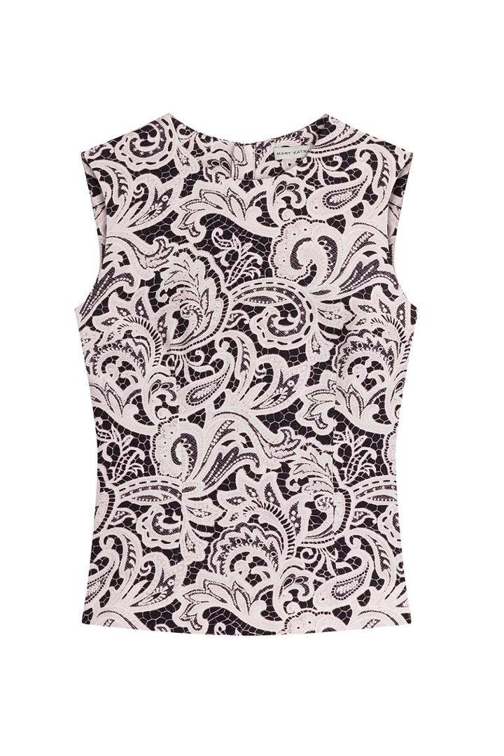 Mary Katrantzou Mary Katrantzou Printed Silk Sleeveless Blouse