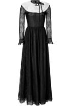 Valentino Silk Lace Gown With Collar