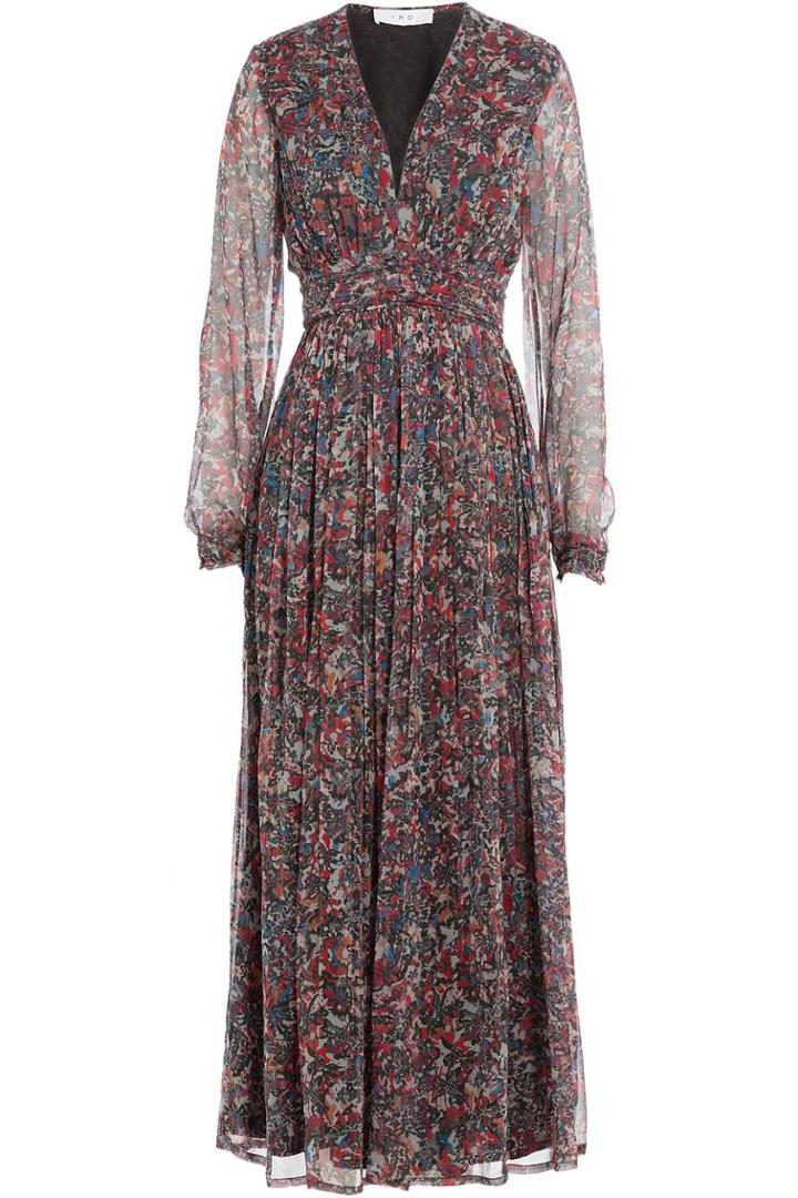 Iro Iro Printed Silk Chiffon Maxi Dress - Multicolor