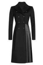 Vionnet Vionnet Wool And Leather Coat - Black