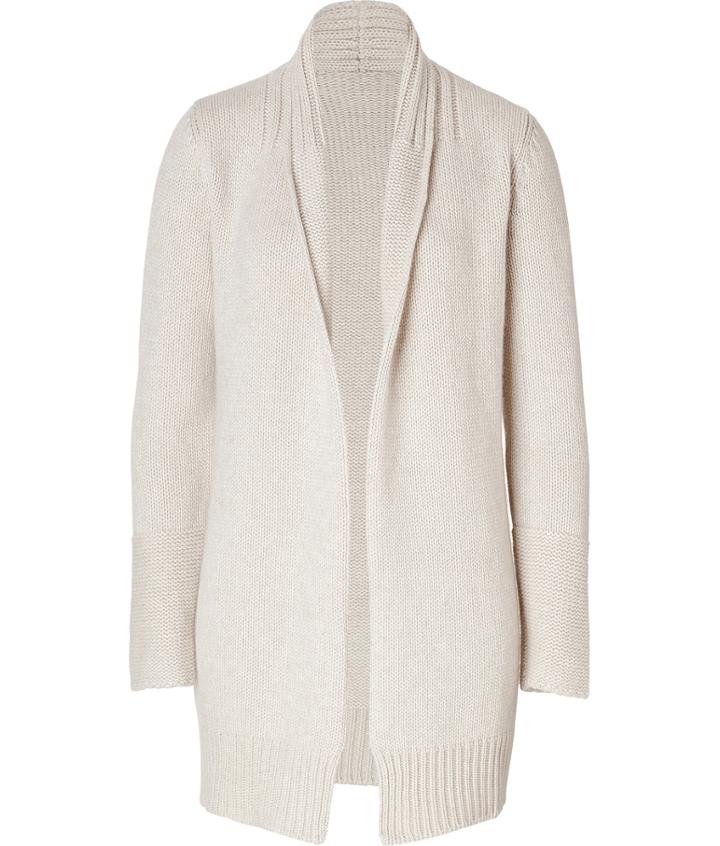 Antonia Zander Cashmere Mina Long Cardigan In Beige