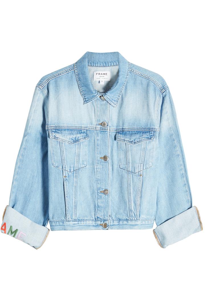 Frame Denim Frame Denim Embroidered Cuff Denim Jacket
