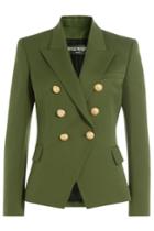 Balmain Balmain Wool Blazer With Embossed Buttons - Green