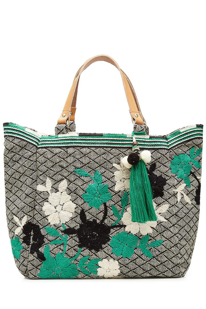 Star Mela Star Mela Embroidered Jute Tote
