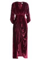 Preen By Thornton Bregazzi Preen By Thornton Bregazzi Draped Velvet Dress - Purple