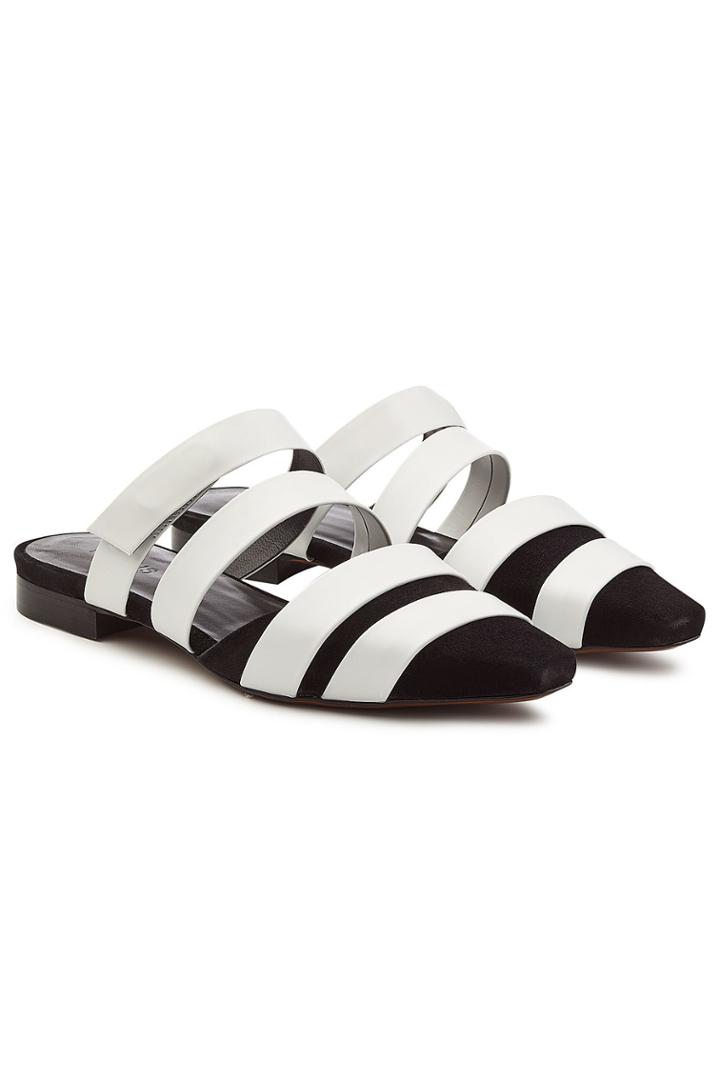 Neous Neous Gomesa Slip-on Sandals In Leather And Suede
