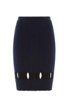 Alexander Wang Alexander Wang Ribbed Wool Skirt With Cut-out Detail - None