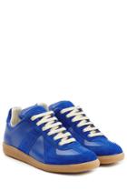 Maison Margiela Maison Margiela Leather And Suede Replica Sneakers - Blue