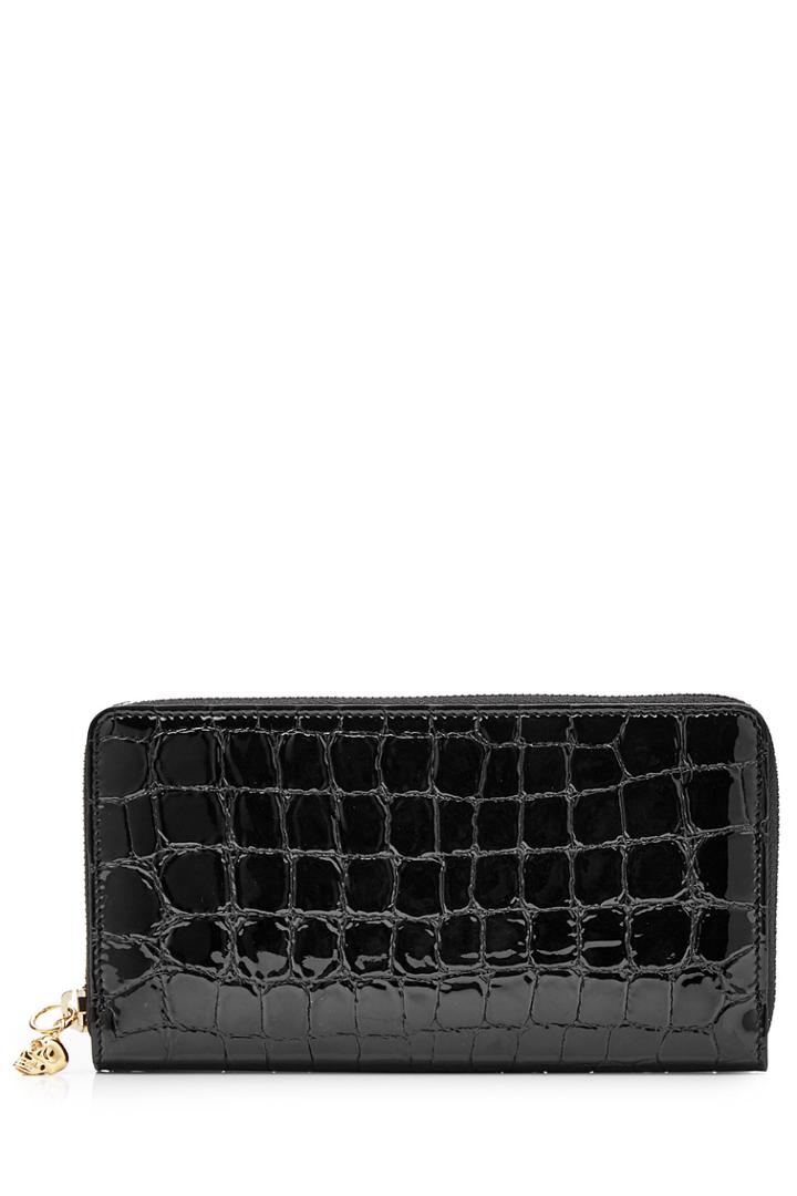 Alexander Mcqueen Alexander Mcqueen Textured Leather Wallet - Black
