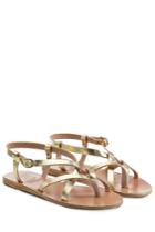 Ancient Greek Sandals Ancient Greek Sandals Metallic Flat Leather Sandals - Gold