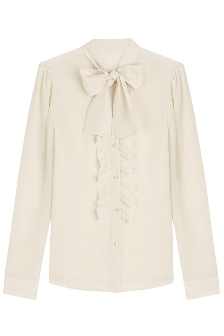 R.e.d. Valentino R.e.d. Valentino Silk Blouse With Ruffled Front - None