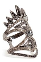 Nikos Koulis Nikos Koulis 18kt Blackened Gold Spectrum Ring With Diamonds And Hematite - Silver