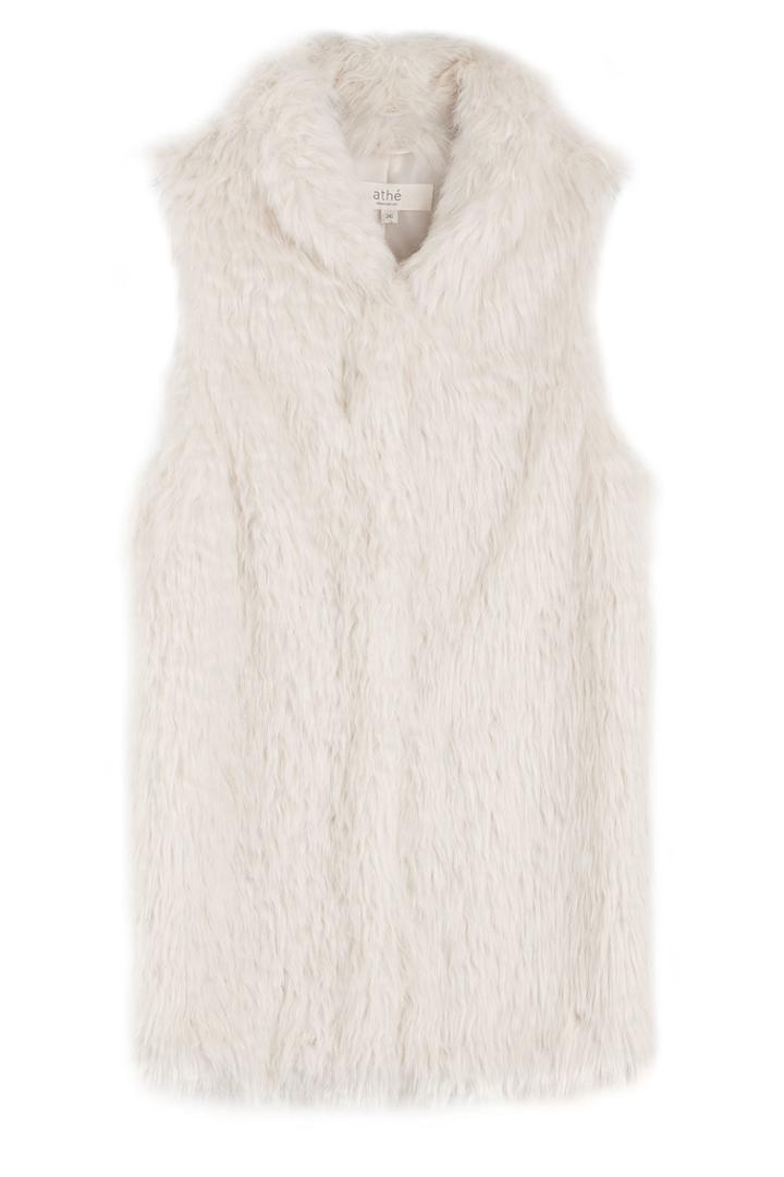 Vanessa Bruno Athé Vanessa Bruno Athé Faux Shearling Vest - Beige