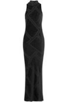 Maison Margiela Maison Margiela Floor Length Dress With Velvet - Black