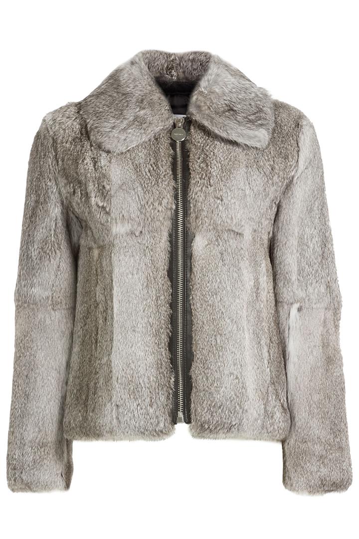 Carven Carven Rabbit Fur Jacket - Grey