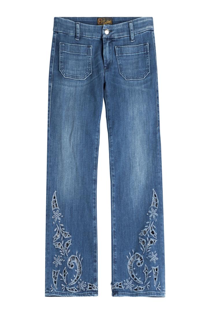 Seafarer Seafarer Lord Jim Cropped Jeans With Cut-out Detail - Blue