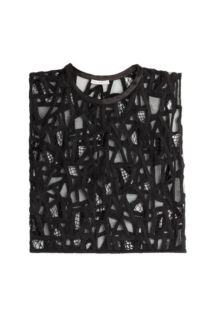 Iro Open Weave Top With Mesh