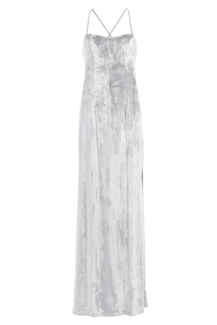 Galvan Galvan Floor Length Velvet Dress