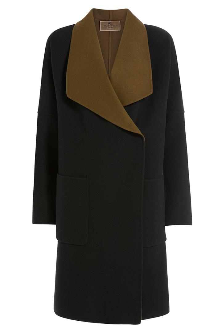 Etro Etro Two Tone Wool Coat - Multicolor