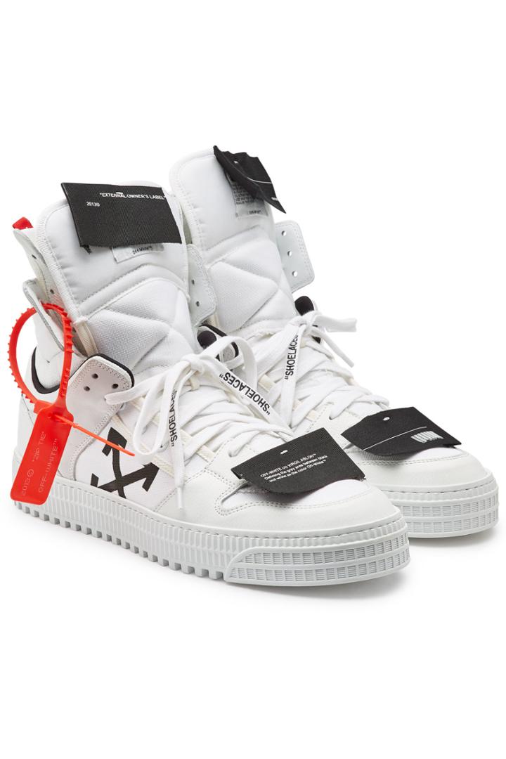 Off-white Off-white Leather And Fabric Off Court High Sneakers