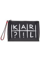 Karl Lagerfeld Karl Lagerfeld K/kuilted Tic Tac Toe Leather Pouch