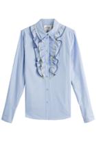 Sjyp Sjyp Cotton Blouse With Ruffles