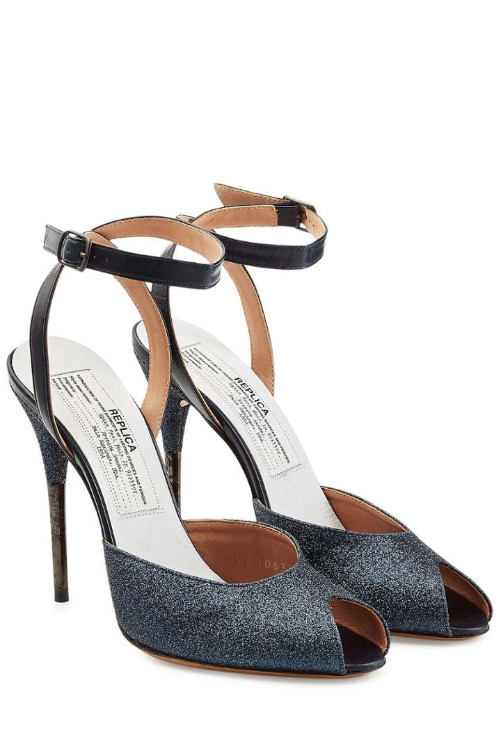 Maison Margiela Maison Margiela Glitter Peep-toe Pumps