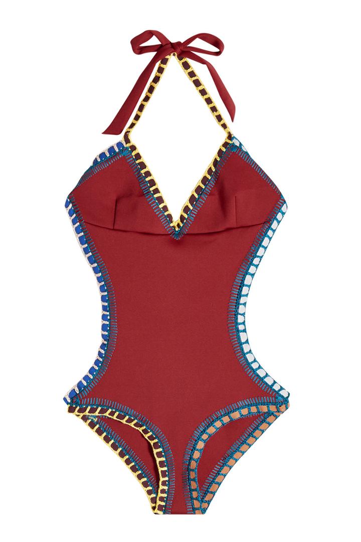 Kiini Kiini Soley Swimsuit With Cut-out Detail And Crochet Trims
