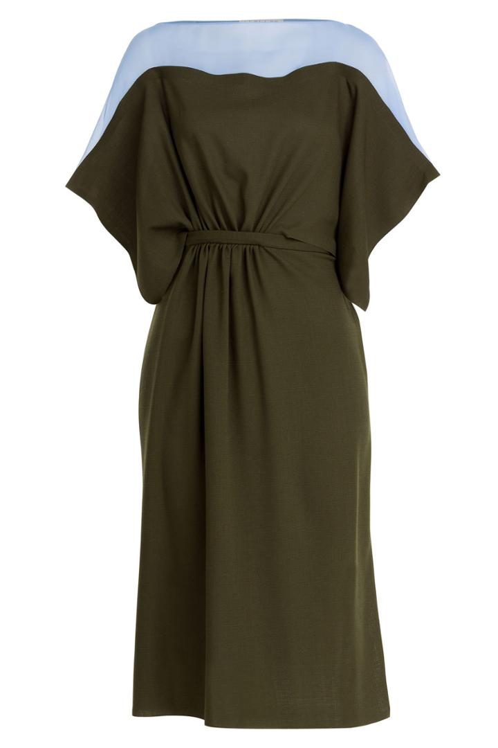 Vionnet Vionnet Wool Dress With Chiffon